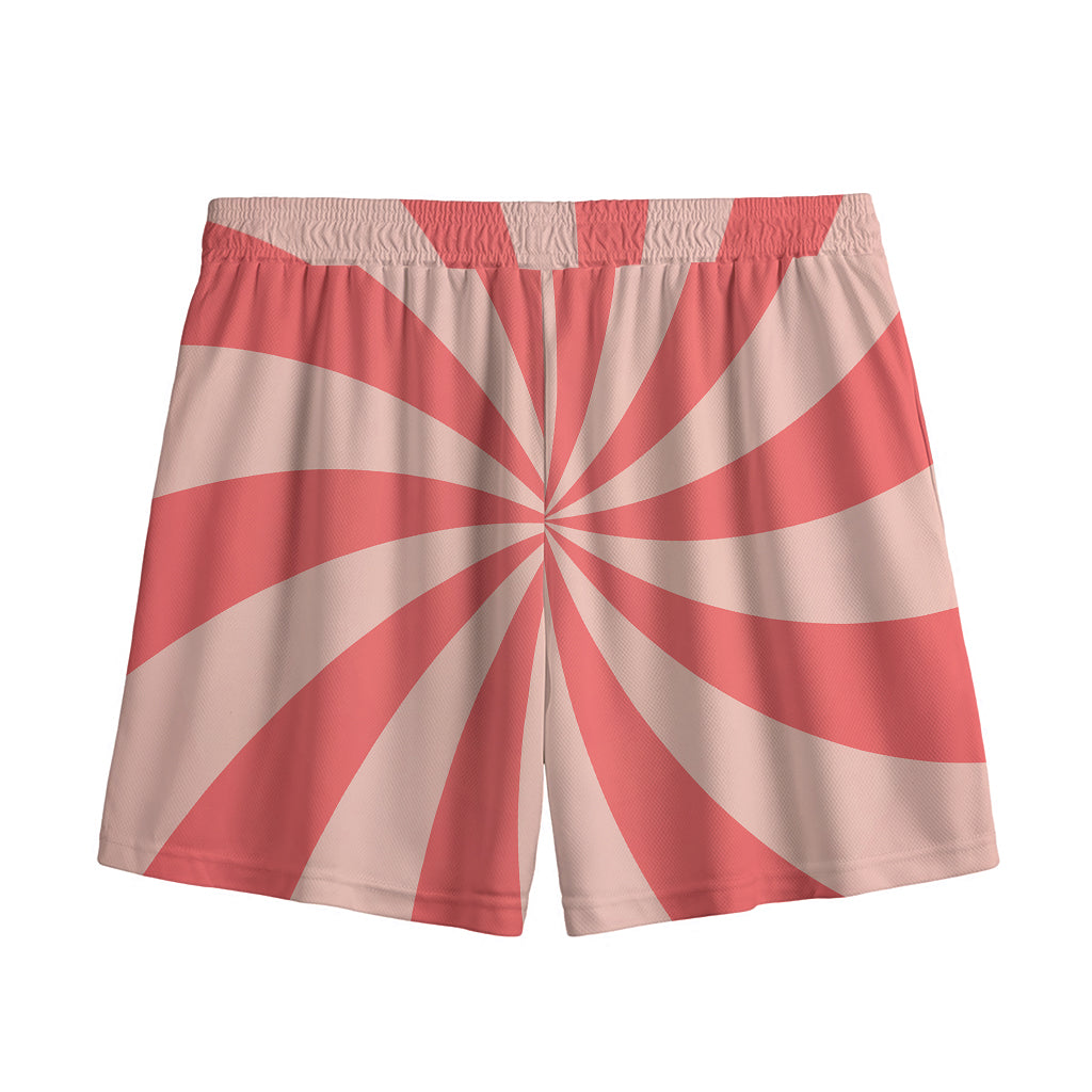 Pink Swirl Print Mesh Shorts