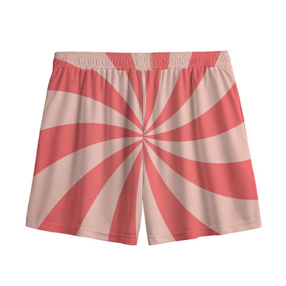 Pink Swirl Print Mesh Shorts
