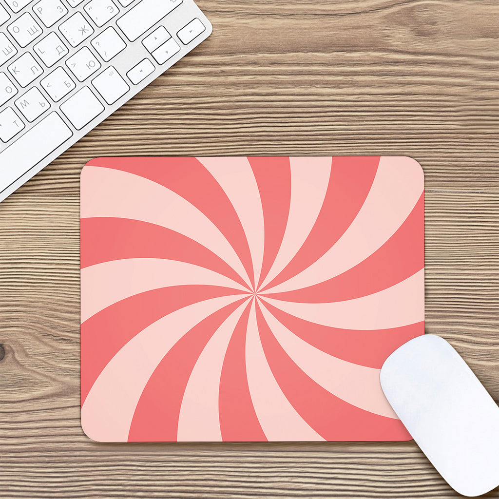Pink Swirl Print Mouse Pad