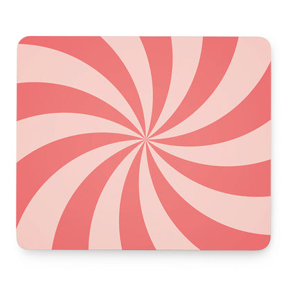 Pink Swirl Print Mouse Pad