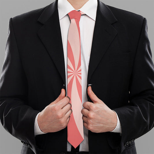 Pink Swirl Print Necktie