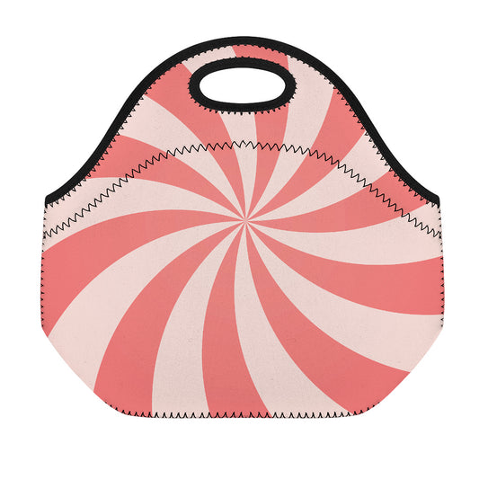 Pink Swirl Print Neoprene Lunch Bag