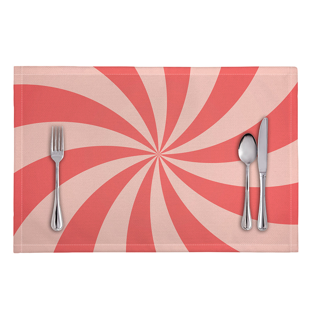 Pink Swirl Print Placemat