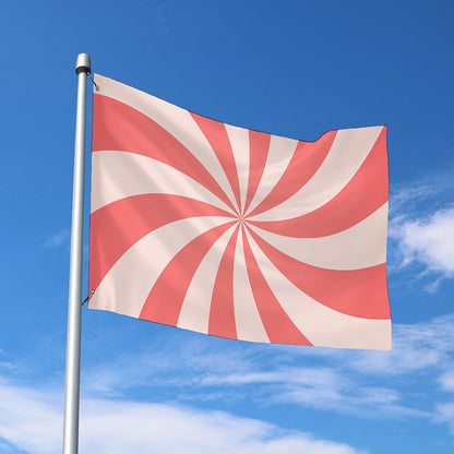 Pink Swirl Print Polyester Flag