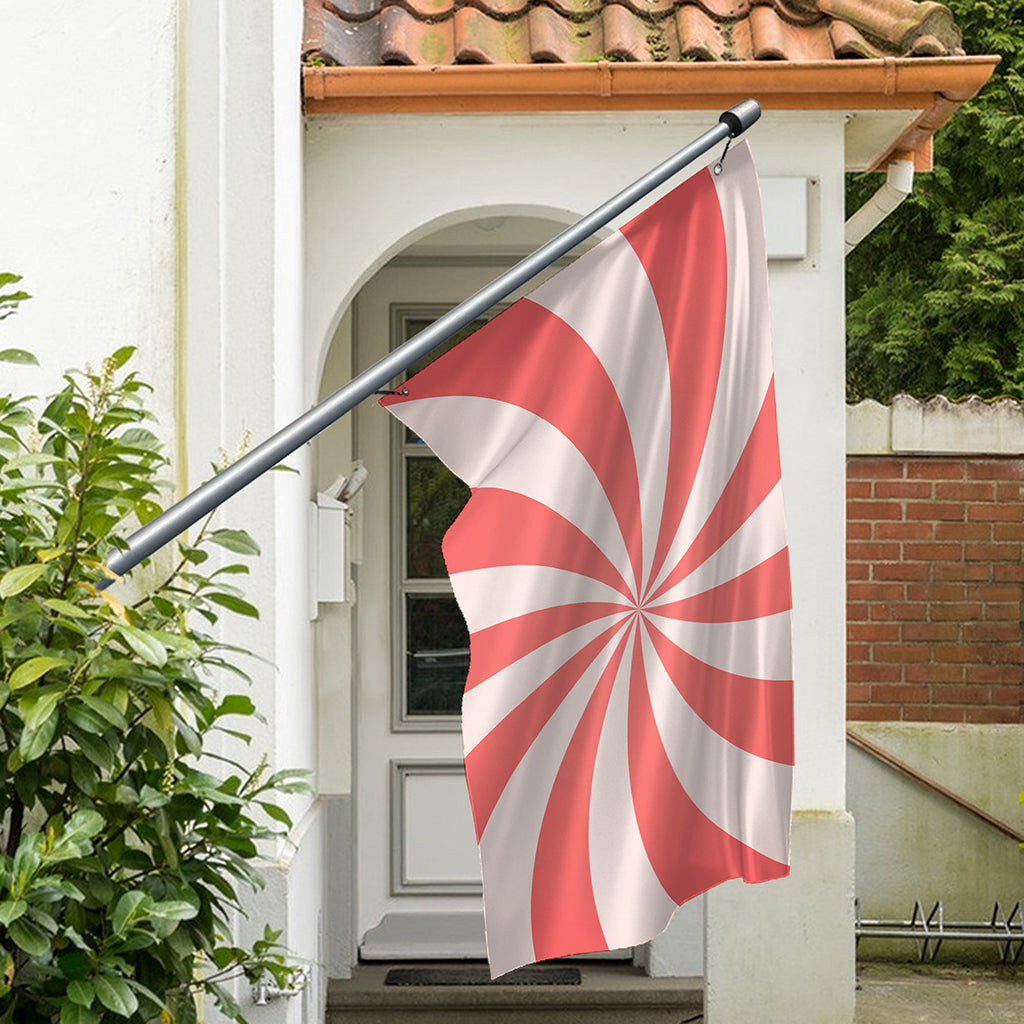 Pink Swirl Print Polyester Flag