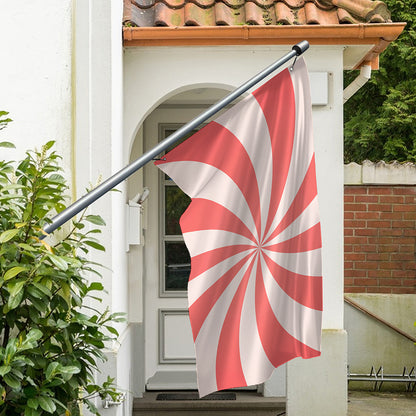 Pink Swirl Print Polyester Flag