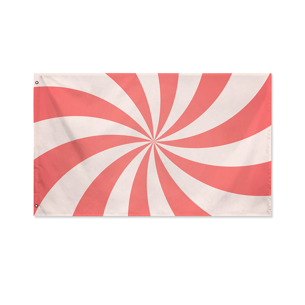 Pink Swirl Print Polyester Flag