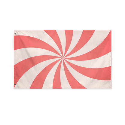 Pink Swirl Print Polyester Flag