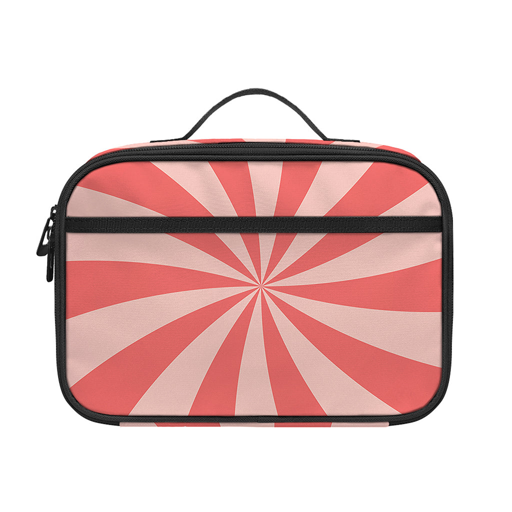 Pink Swirl Print Portable Lunch Bag