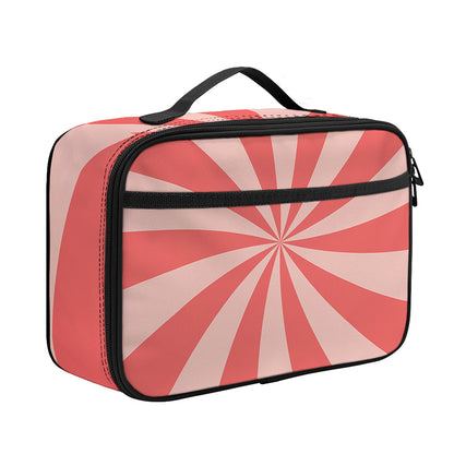 Pink Swirl Print Portable Lunch Bag