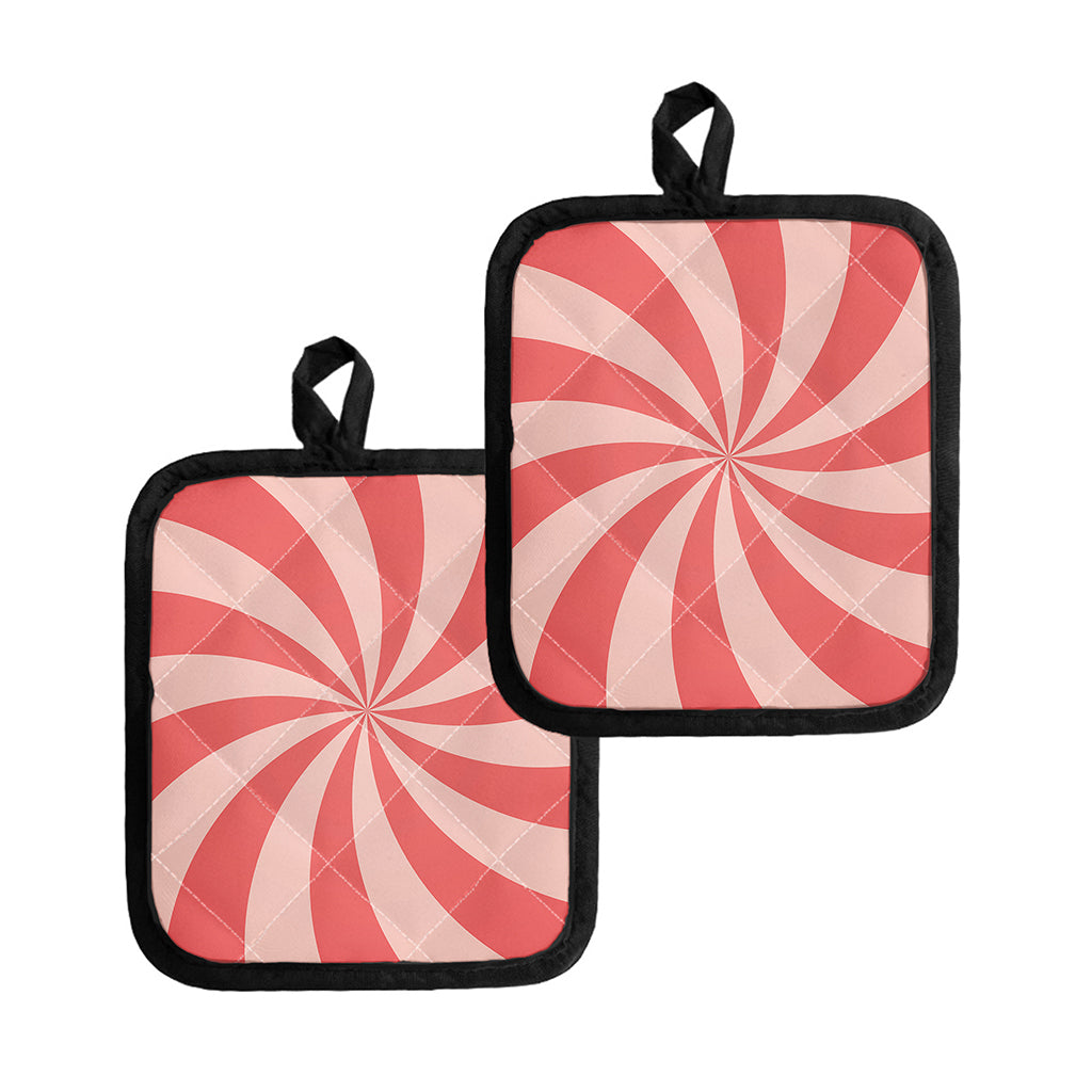 Pink Swirl Print Pot Holders