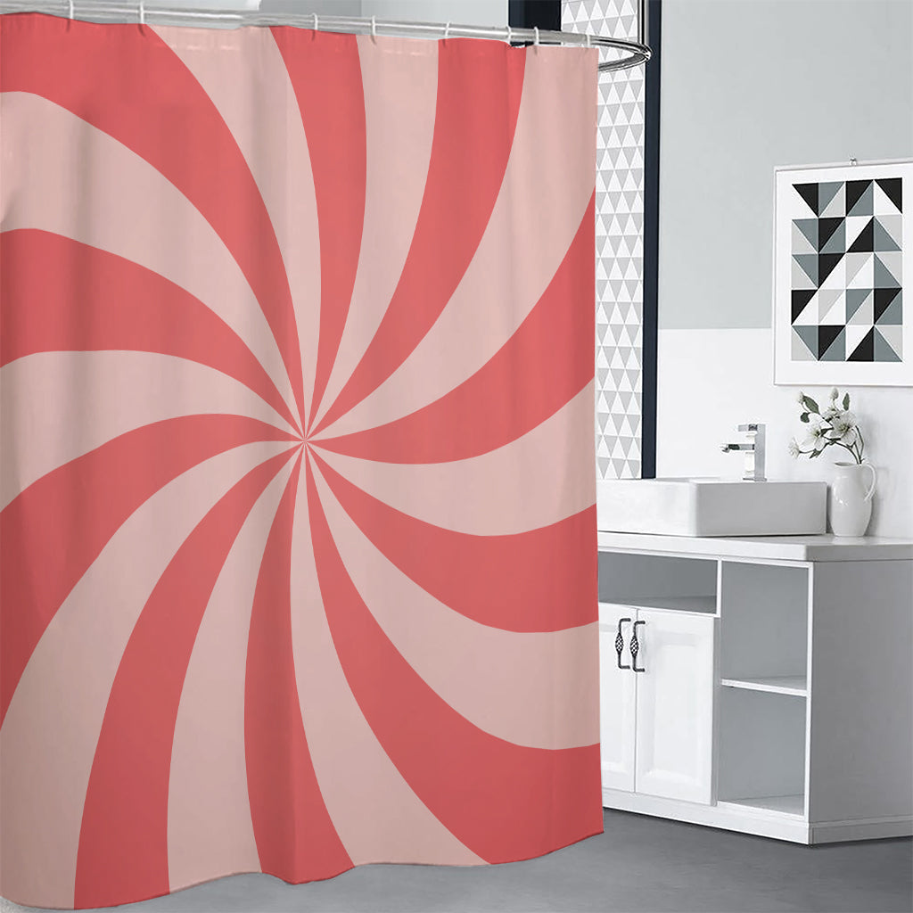 Pink Swirl Print Premium Shower Curtain
