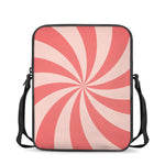Pink Swirl Print Rectangular Crossbody Bag