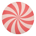 Pink Swirl Print Round Blanket