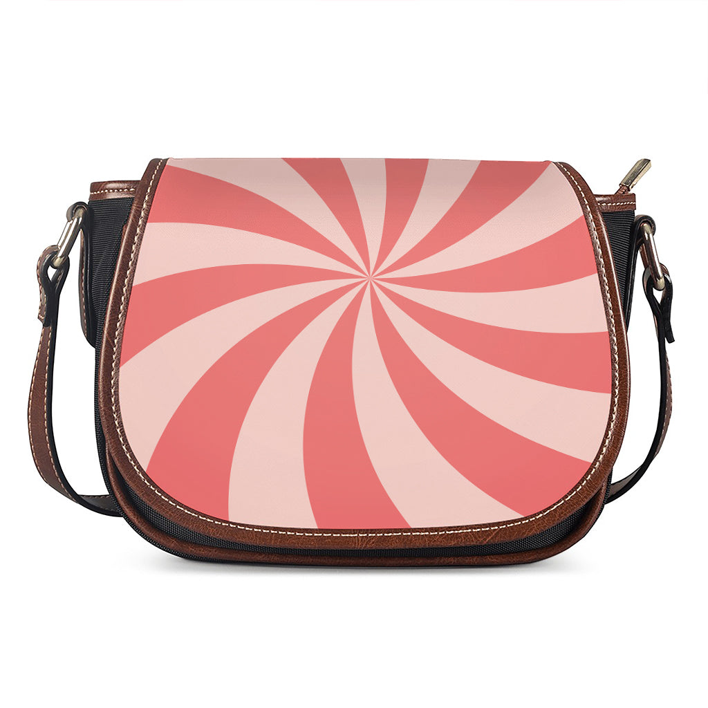 Pink Swirl Print Saddle Bag