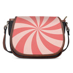 Pink Swirl Print Saddle Bag