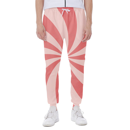 Pink Swirl Print Scuba Joggers