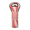Pink Swirl Print Single Neoprene Wine Tote