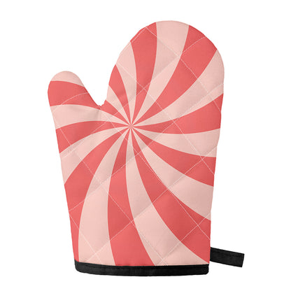 Pink Swirl Print Single Oven Mitt