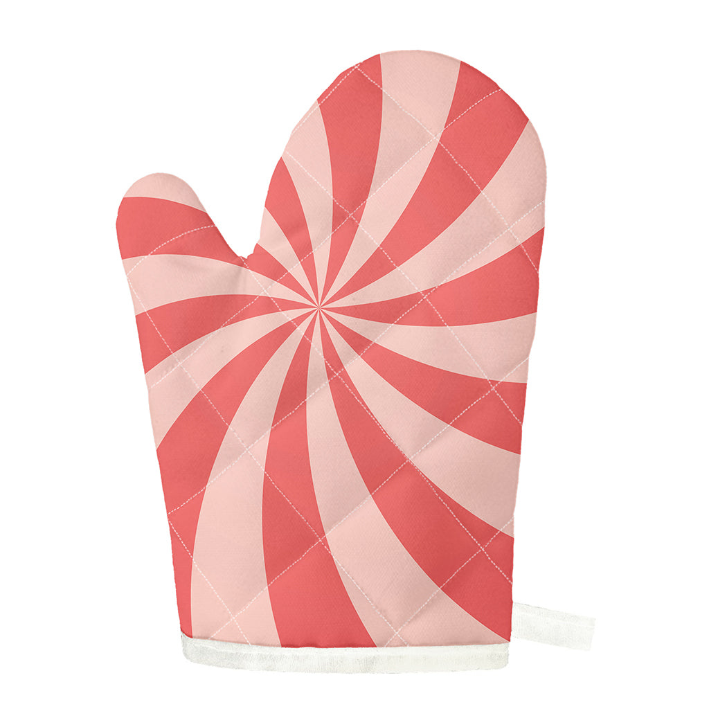 Pink Swirl Print Single Oven Mitt