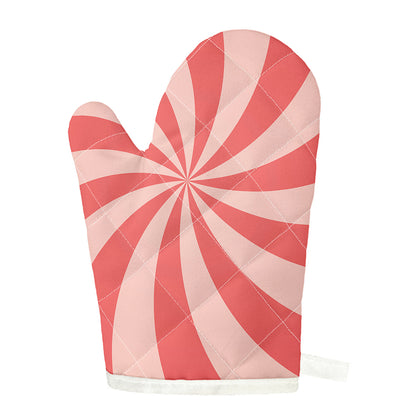 Pink Swirl Print Single Oven Mitt
