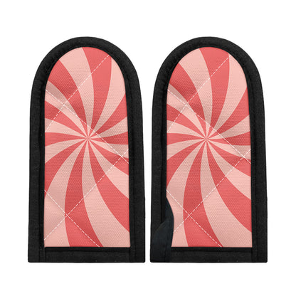 Pink Swirl Print Skillet Handle Cover