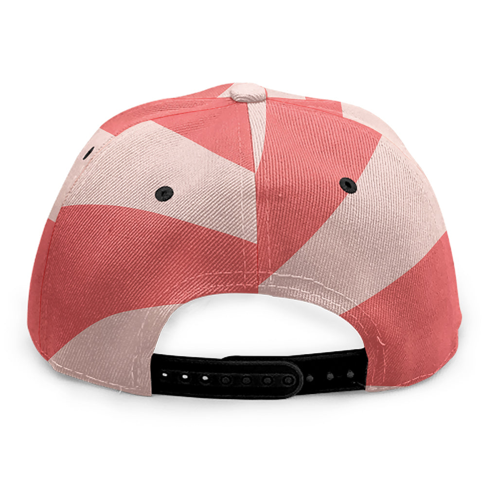 Pink Swirl Print Snapback Cap