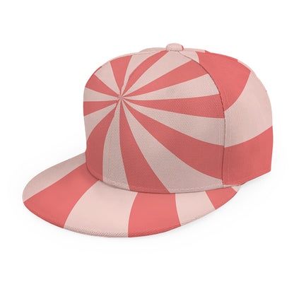 Pink Swirl Print Snapback Cap