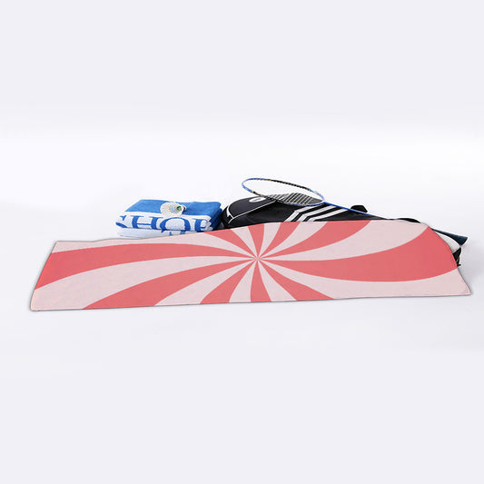 Pink Swirl Print Sports Towel