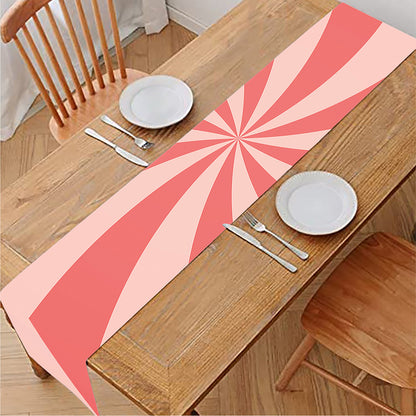 Pink Swirl Print Table Runner