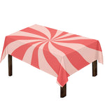 Pink Swirl Print Tablecloth