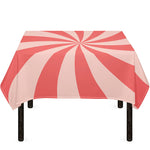 Pink Swirl Print Tablecloth