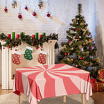 Pink Swirl Print Tablecloth