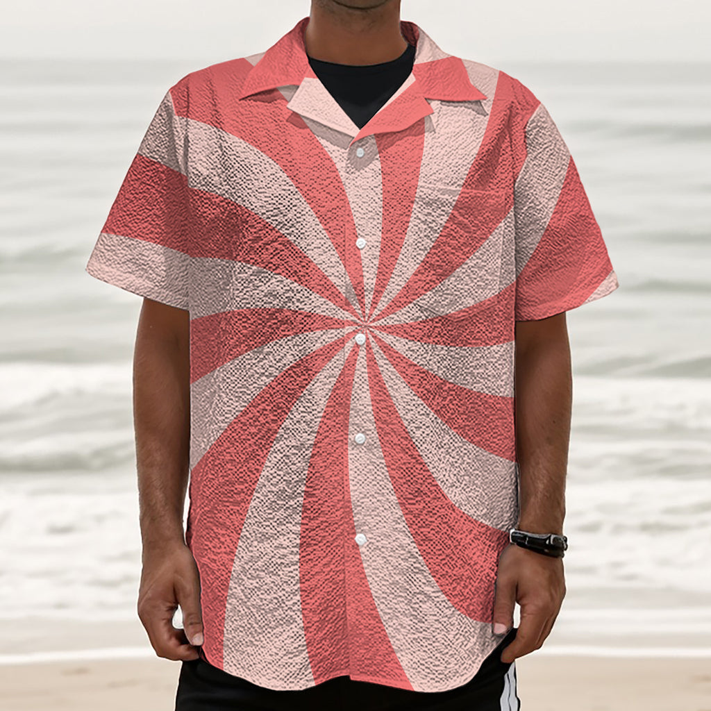 Pink Swirl Print Textured Short Sleeve Shirt