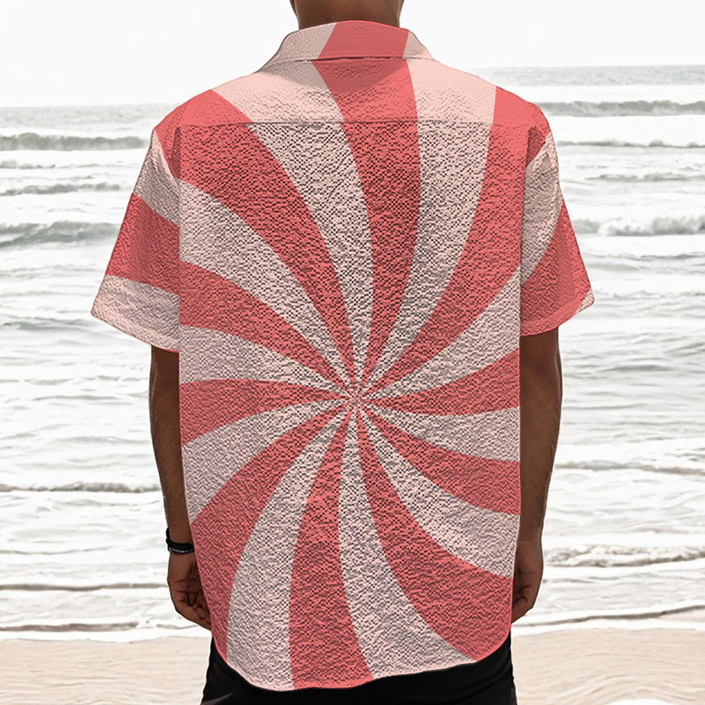 Pink Swirl Print Textured Short Sleeve Shirt