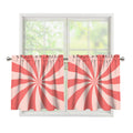 Pink Swirl Print Tier Curtains