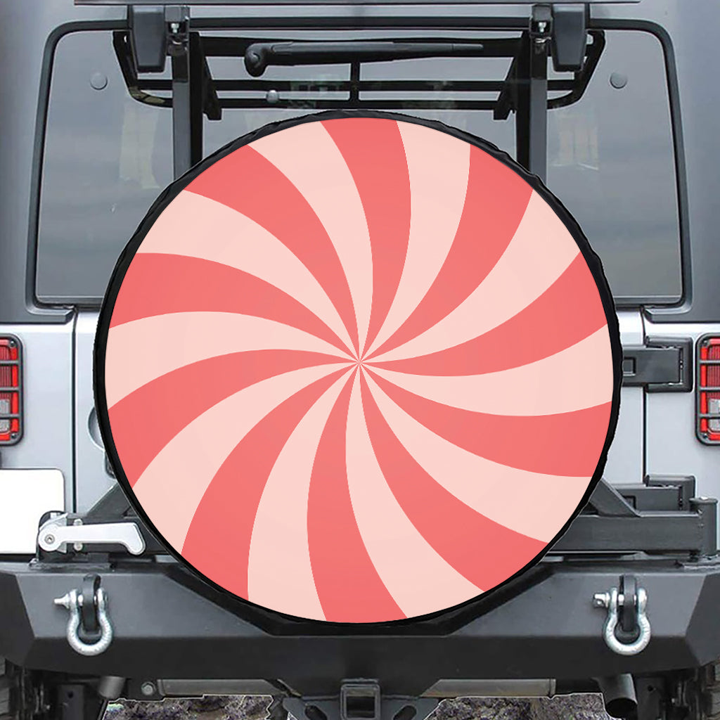 Pink Swirl Print Tire Cover