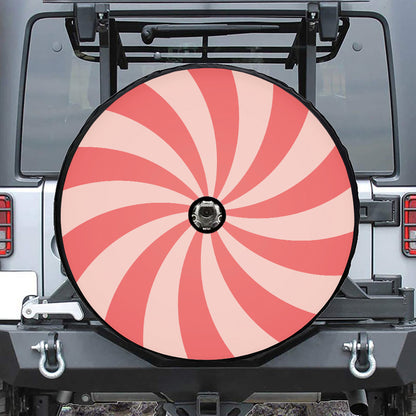 Pink Swirl Print Tire Cover With Camera Hole