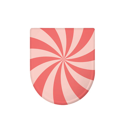 Pink Swirl Print Toilet Lid Cover