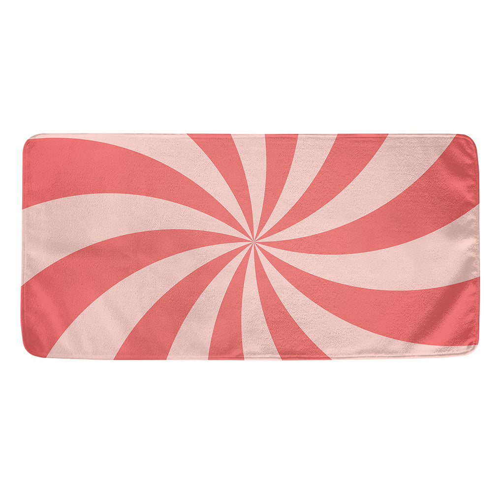 Pink Swirl Print Towel