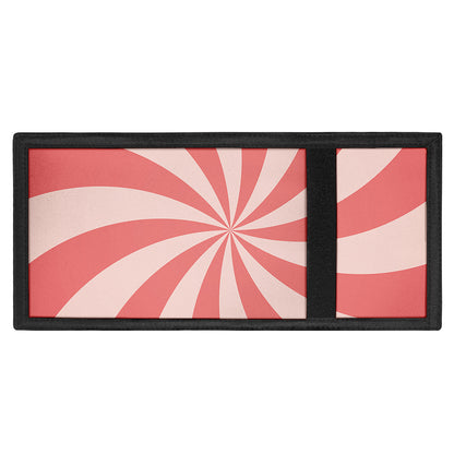 Pink Swirl Print Trifold Wallet