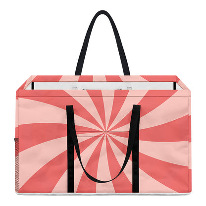 Pink Swirl Print Utility Tote Bag