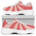 Pink Swirl Print White Chunky Shoes