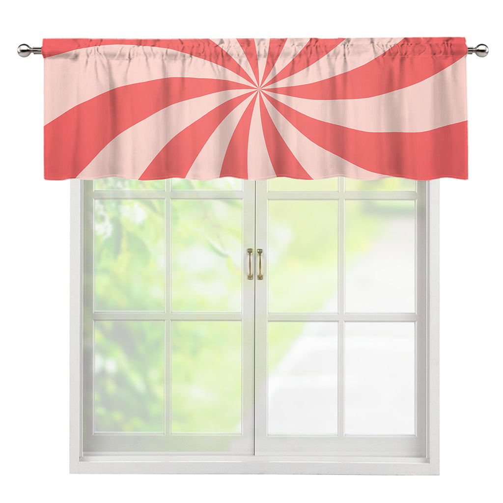 Pink Swirl Print Window Valance