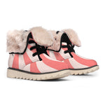 Pink Swirl Print Winter Boots