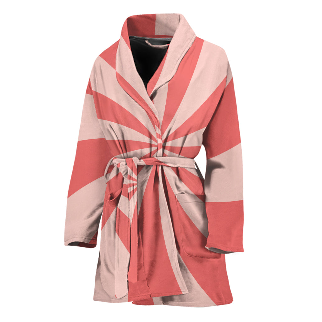 Pink Swirl Print Women's Bathrobe
