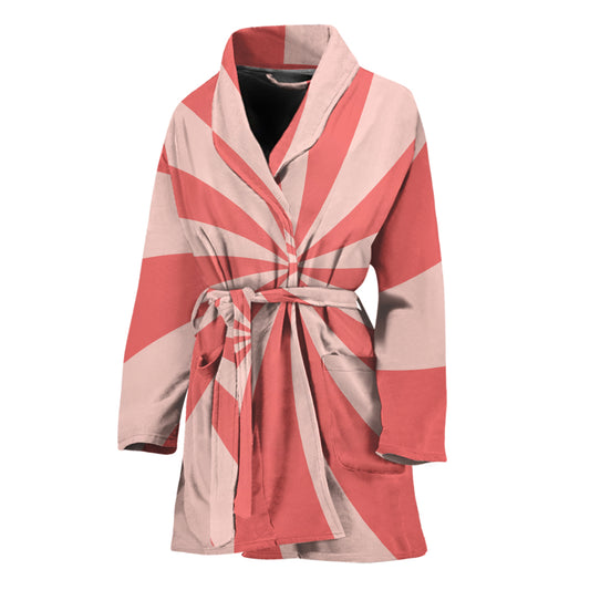 Pink Swirl Print Women's Bathrobe