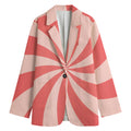 Pink Swirl Print Women's Blazer