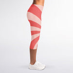Pink Swirl Print Women's Capri Leggings