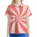 Pink Swirl Print Women's Polo Shirt